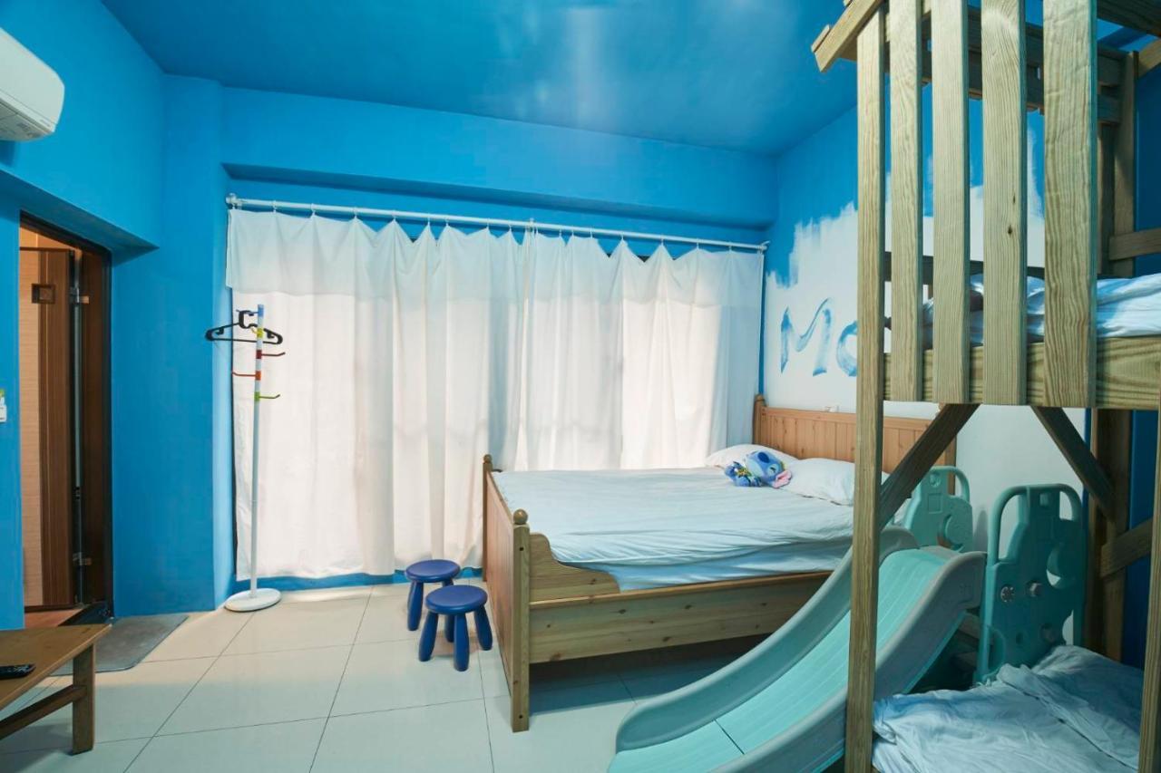 Momo民宿 溜滑梯 Apartment Dongshan  Bagian luar foto